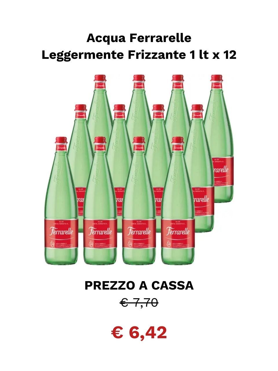 Acqua Ferrarelle Leggermente Frizzante. Acqua a domicilio Roma.