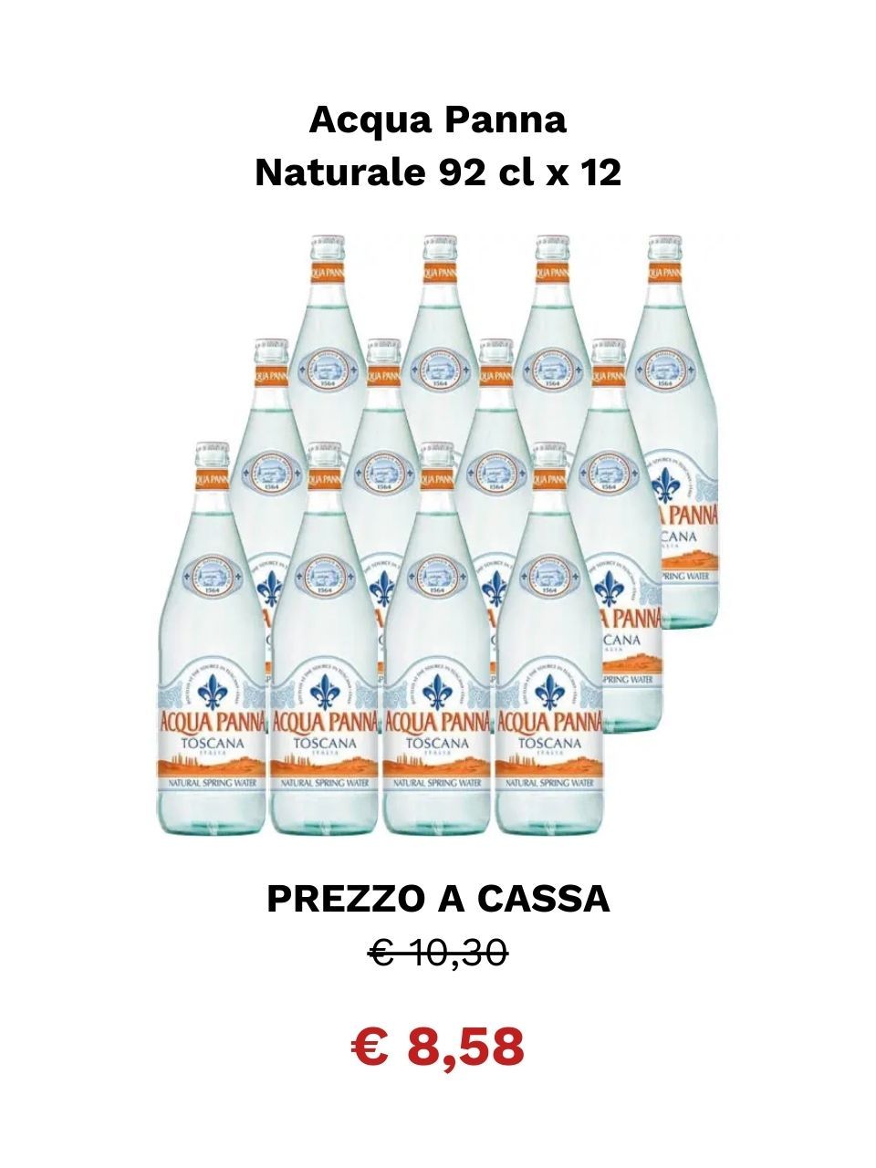 Acqua Panna Naturale. Acqua a domicilio Roma